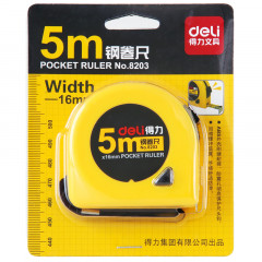 得力(deli) 8203 卷尺 尺子 钢尺 钢卷尺 5米 5个