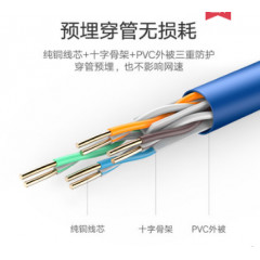 绿联网线六类千兆纯铜CAT6类室内室外工程装修双绞宽带网线305米